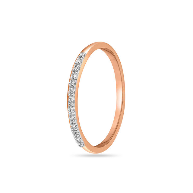 18KT Rose Gold Sophisticated Shine Diamond Finger Ring 4
