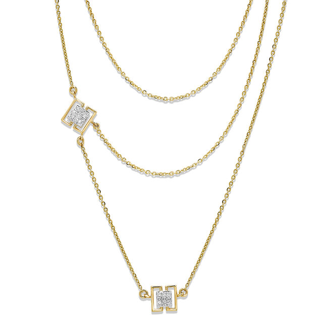 18KT Yellow Gold Abstract delight Diamond Necklace,,hi-res 2