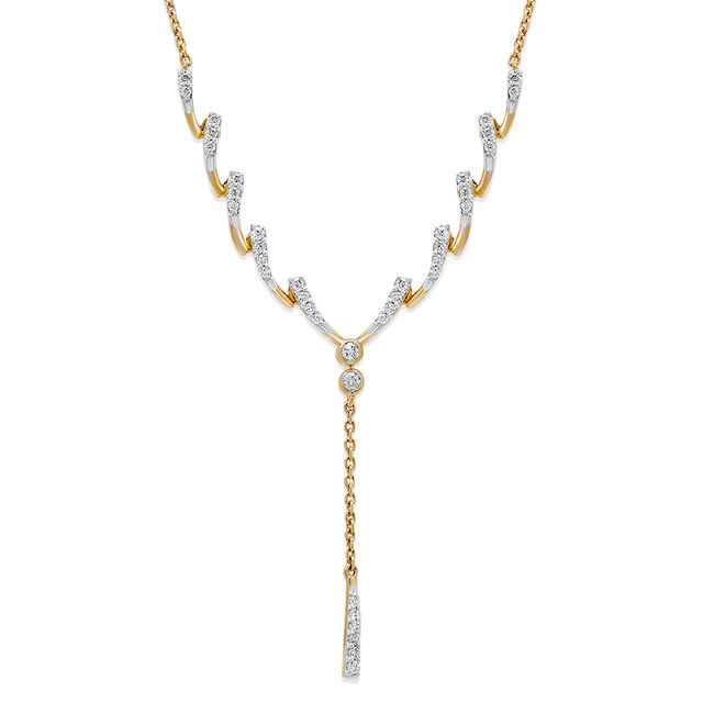 18KT Yellow Gold Dotted Dreamscape Diamond Necklace,,hi-res 