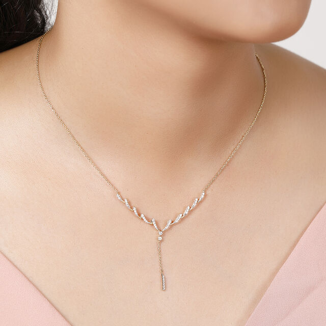 18KT Yellow Gold Dotted Dreamscape Diamond Necklace,,hi-res 2