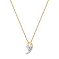 18KT Yellow Gold Dual Curves Diamond Necklace,,hi-res 2