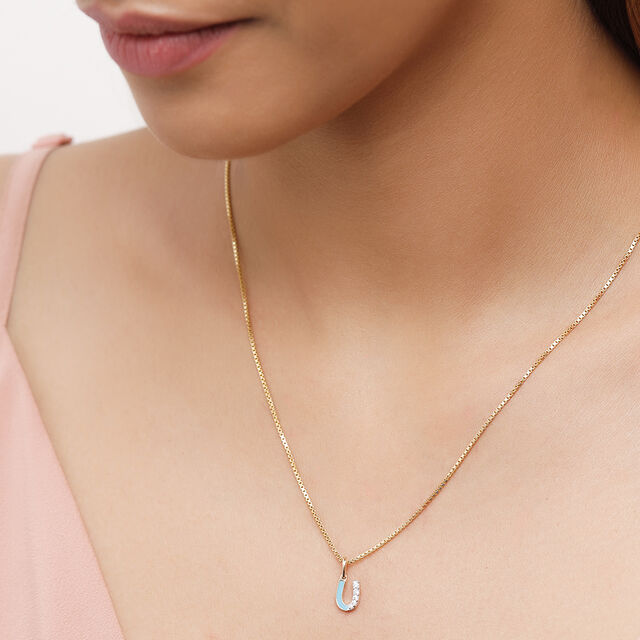 14KT Yellow Gold Lucky Gallop Diamond Pendant 3