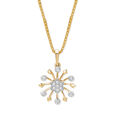 18Kt Yellow Gold Blooming Beauty Diamond Pendant,,hi-res 