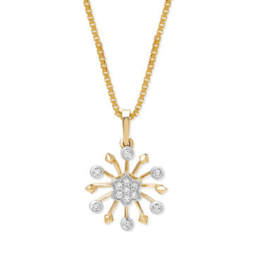 18Kt Yellow Gold Blooming Beauty Diamond Pendant