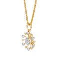 18Kt Yellow Gold Blooming Beauty Diamond Pendant,,hi-res 3
