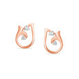 18KT Rose Gold Ethereal Blossom Diamond Stud Earring 