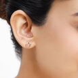 18KT Rose Gold Ethereal Blossom Diamond Stud Earring 4