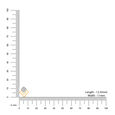 18KT  Yellow Gold Sparkling Trio of Rhombus Diamond Stud Earring 4