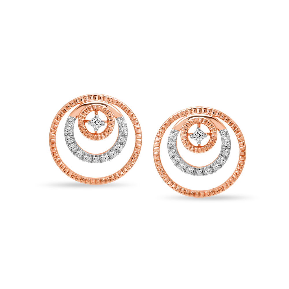 Circle diamante earrings store