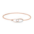 18Kt Rose Gold Curvaceous Glimmer Diamond Bangle,,hi-res 