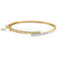 18KT Yellow Gold Sparkling Curvaceous Diamond Bangle,,hi-res 2