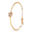 18KT Rose Gold Sparkling and Adjustable Diamond Bangle,,hi-res 3
