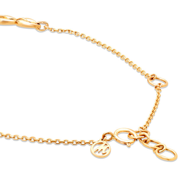14KT Yellow Gold Tender Hearts Bracelet 6