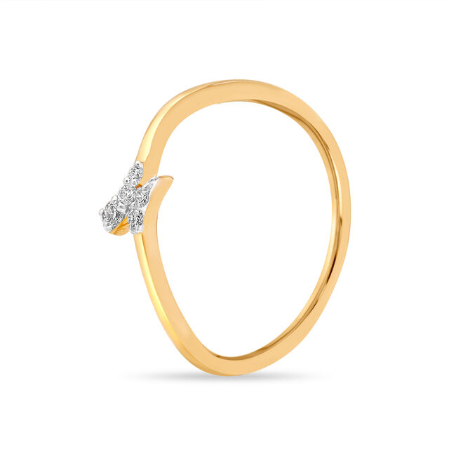 14KT Yellow Gold Willowy Diamond Ring