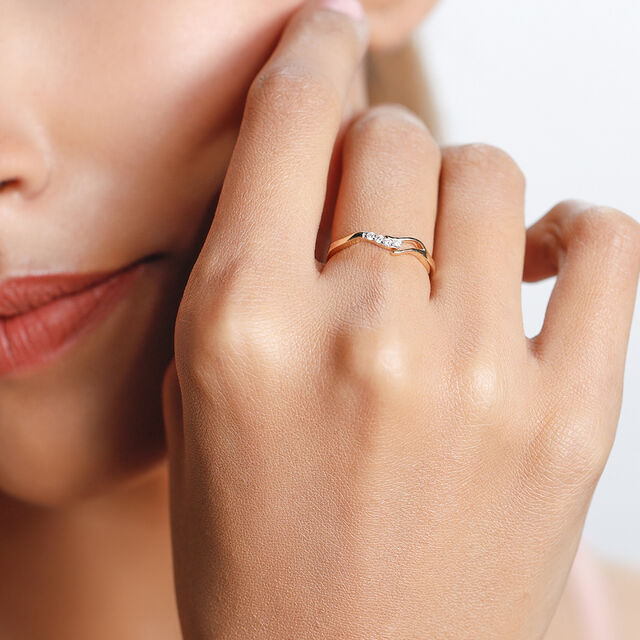14KT Yellow Gold Glinting Twigs Diamond Ring 3