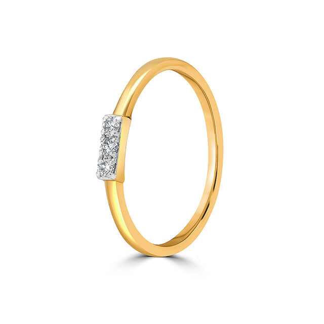 14KT Yellow Gold Summer Frost Diamond Finger Ring 2