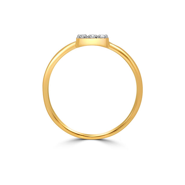 14KT Yellow Gold Summer Frost Diamond Finger Ring 3