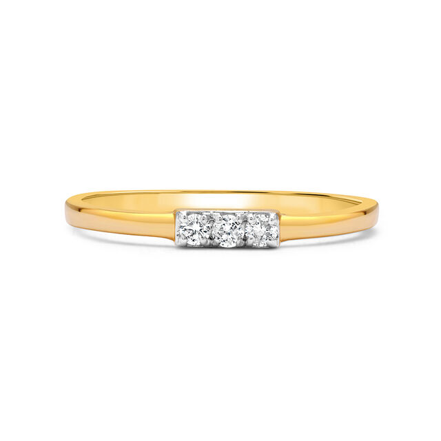 14KT Yellow Gold Summer Frost Diamond Finger Ring 4