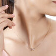 18 KT Yellow Gold Delicate Radians Diamond Pendant with Chain,,hi-res 3