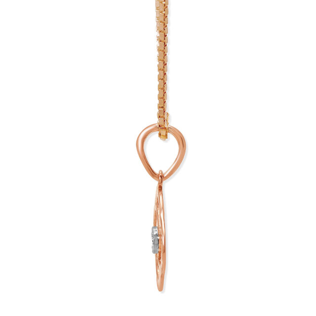 14KT White and Rose Gold Adorable Floral Diamond Pendant 5