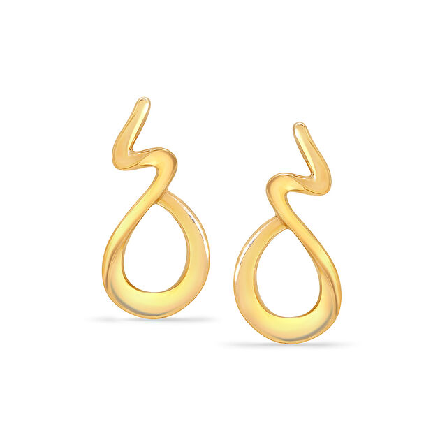 14KT Golden Classic Stud Earrings 2