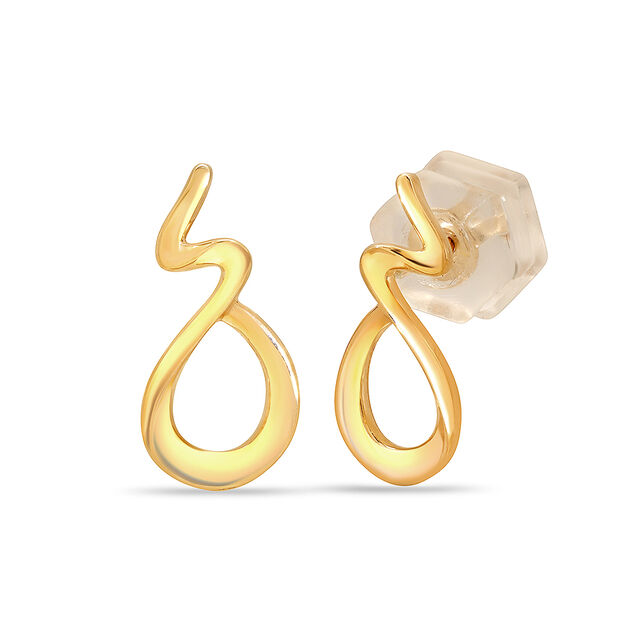 14KT Golden Classic Stud Earrings 4
