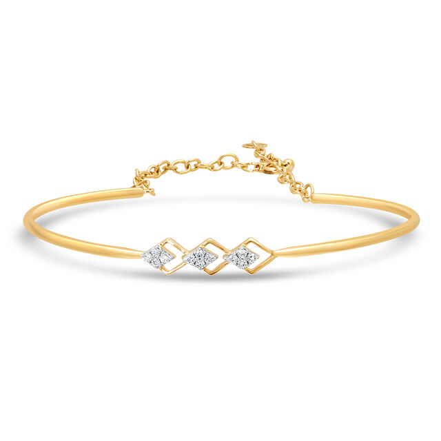 14KT Yellow Gold Alpine Ascent Diamond Bangle 2
