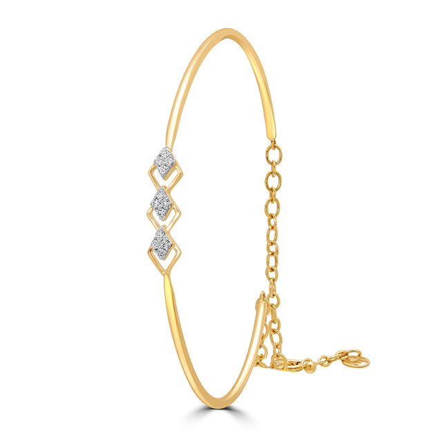 14KT Yellow Gold Alpine Ascent Diamond Bangle 4