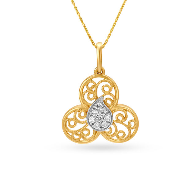 Grand Floral Diamond Pendant 