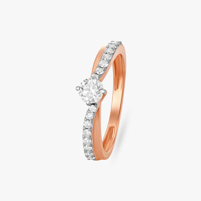 Spiral Diamond Finger Ring
