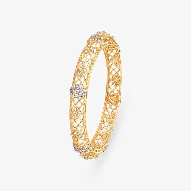 Lattice Lace Diamond Bangles 2