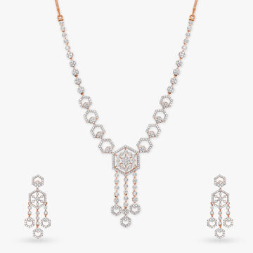 Chic Diamond Necklace Set