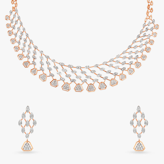 Dreamcatcher's Whispers Natural diamond Necklace Set 