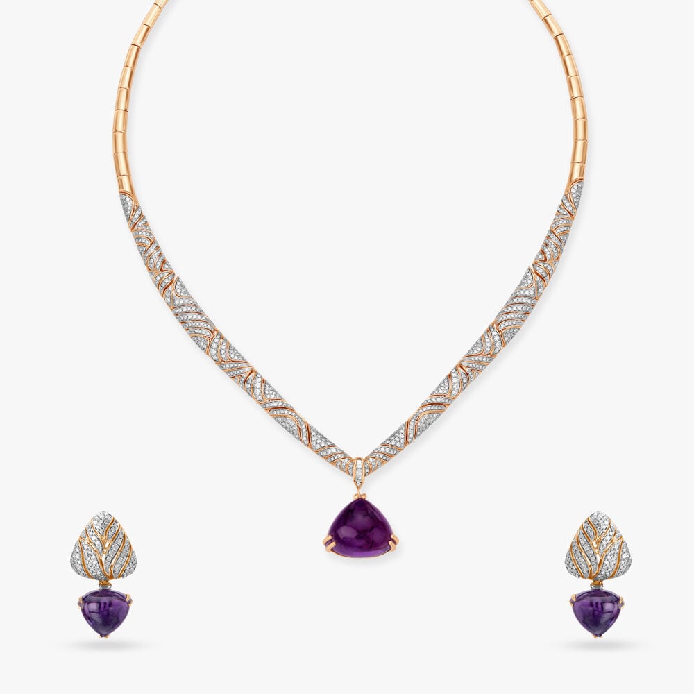 Price of tanishq diamond necklace hotsell