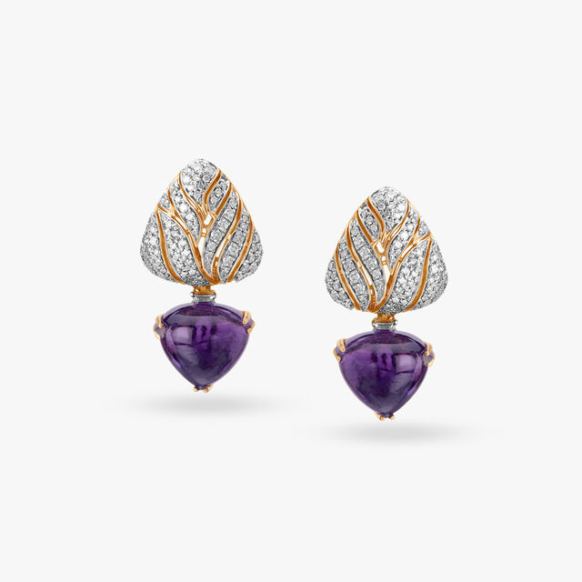 Dazzling Diamond and Trillion Amethyst Necklace Set,,hi-res 4