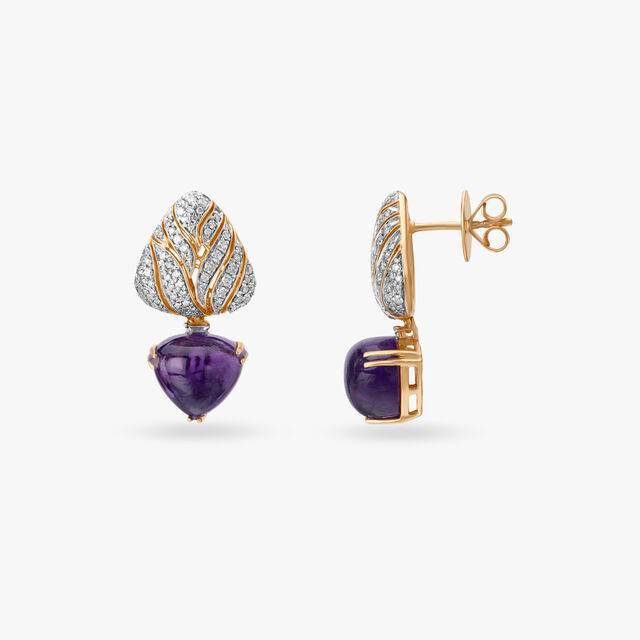 Dazzling Diamond and Trillion Amethyst Necklace Set,,hi-res 5