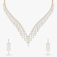 Fringed Delights Natural diamond Necklace Set 