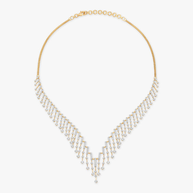 Fringed Delights Natural diamond Necklace Set 2