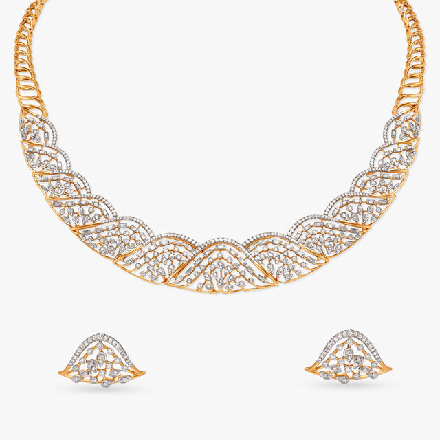Epitome of Grace Diamond Necklace Set 