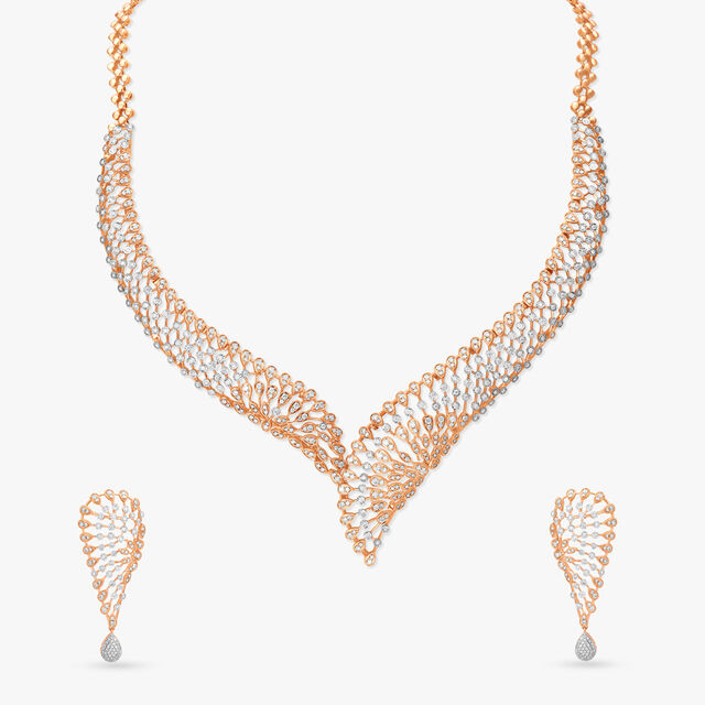 Statement of Elegance Diamond Necklace Set 