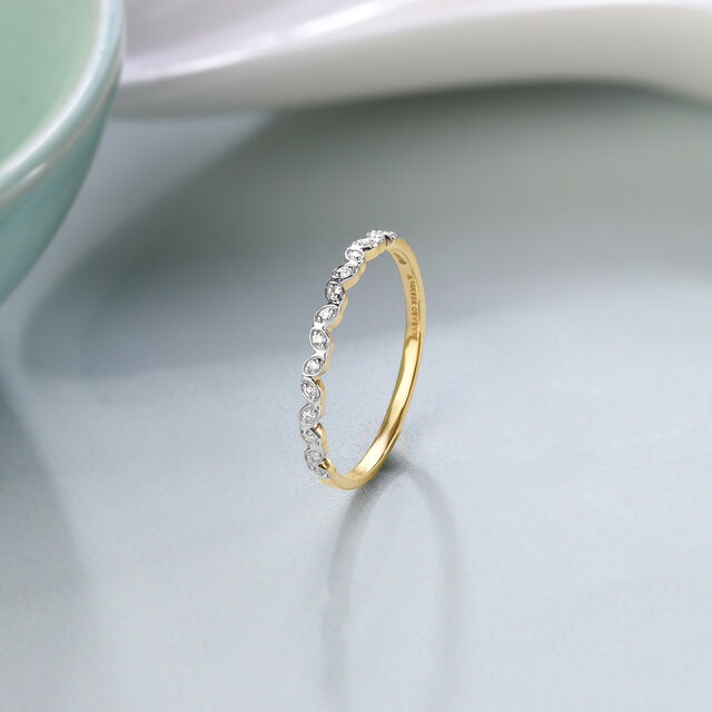 Aurora Arch 14KT Gold & Diamond Ring 