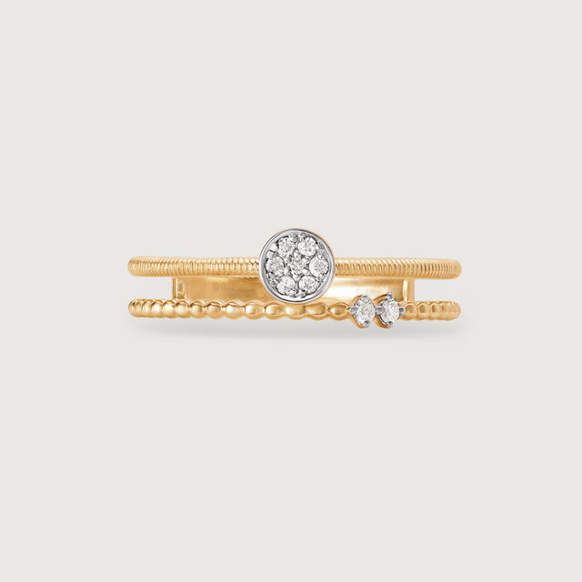 Sleek Stardust 14KT Gold & Diamond Ring 3