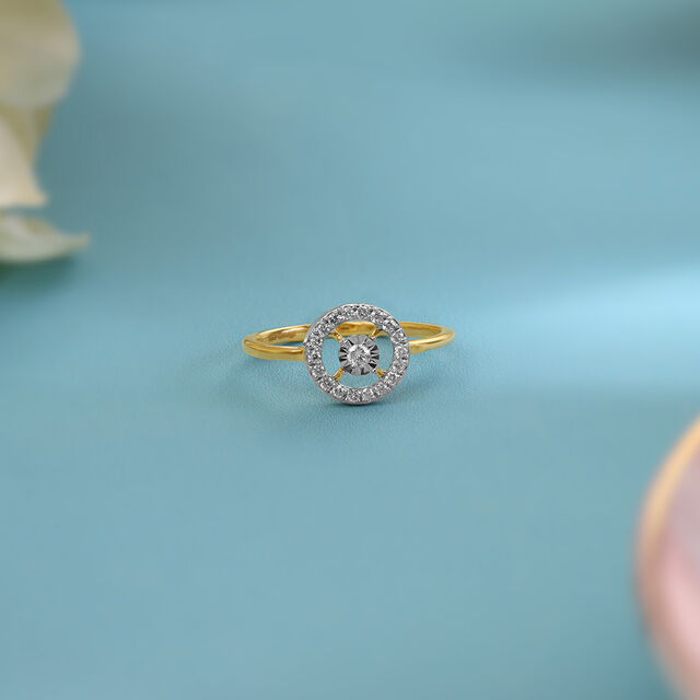 Eclat Floral 18KT Gold & Diamond Ring 