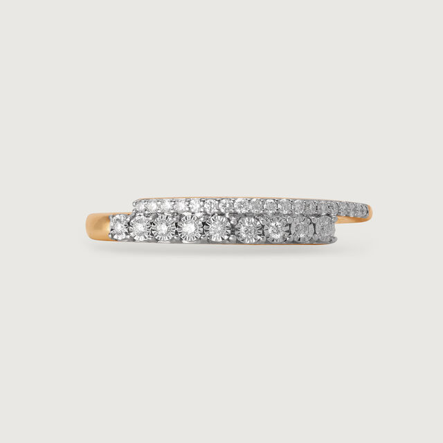 Linear Elegance 14KT Gold & Diamond Ring 3