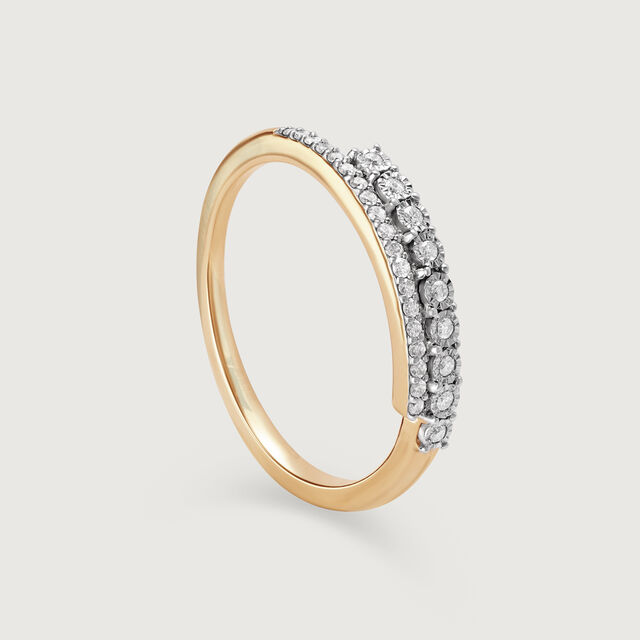 Linear Elegance 14KT Gold & Diamond Ring 4
