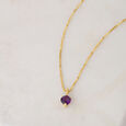 Heart of Amethyst 18 Kt Gold Chain and Pendant 