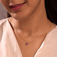 Heart of Amethyst 18 Kt Gold Chain and Pendant 2