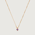 Heart of Amethyst 18 Kt Gold Chain and Pendant 3