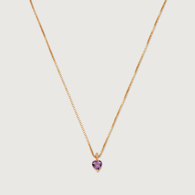 Heart of Amethyst 18 Kt Gold Chain and Pendant 3