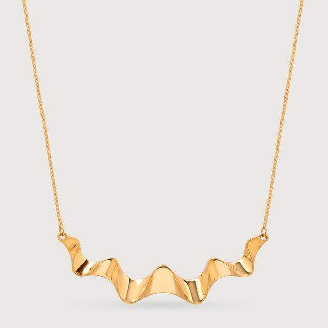 Serene Sway18KT Gold Pendant and Chain 4